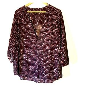 ✨Maurice's ✨button down purple blouse